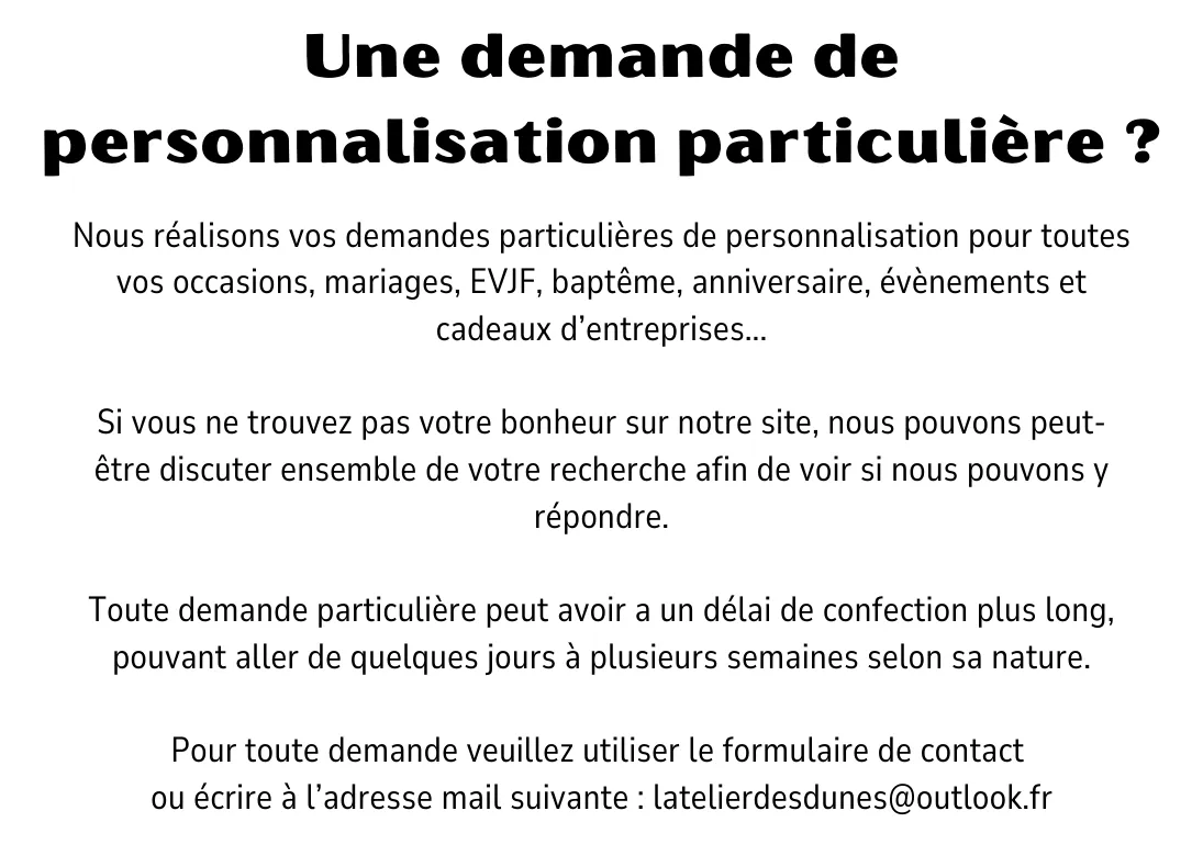 Demande de personnalisation